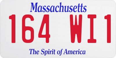 MA license plate 164WI1