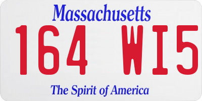 MA license plate 164WI5