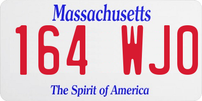 MA license plate 164WJ0