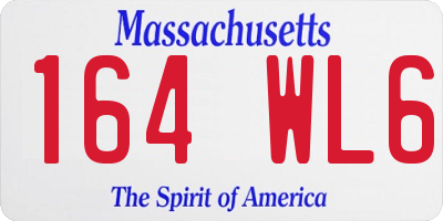 MA license plate 164WL6