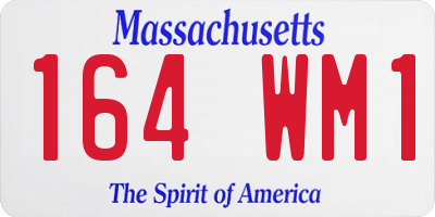 MA license plate 164WM1
