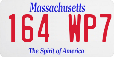 MA license plate 164WP7