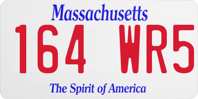 MA license plate 164WR5