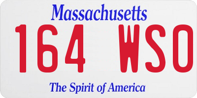 MA license plate 164WS0