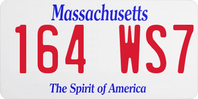 MA license plate 164WS7