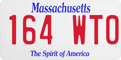 MA license plate 164WT0