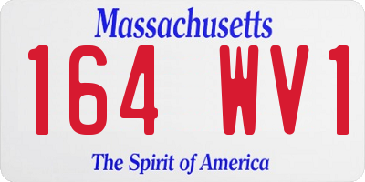 MA license plate 164WV1
