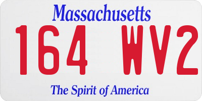 MA license plate 164WV2