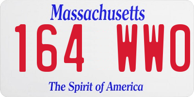 MA license plate 164WW0