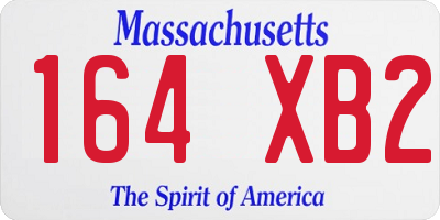 MA license plate 164XB2