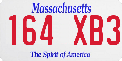 MA license plate 164XB3