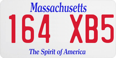 MA license plate 164XB5
