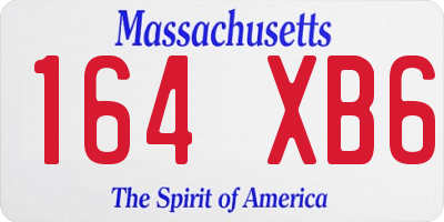 MA license plate 164XB6