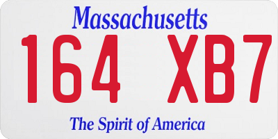 MA license plate 164XB7