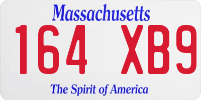 MA license plate 164XB9