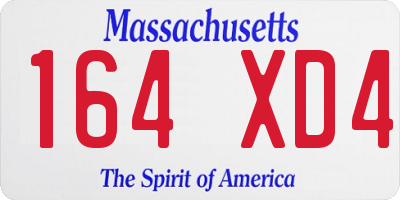 MA license plate 164XD4