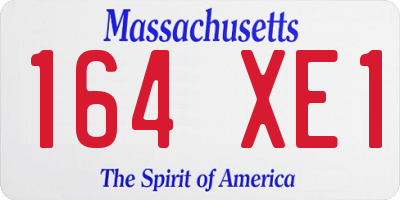 MA license plate 164XE1