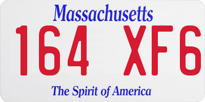 MA license plate 164XF6