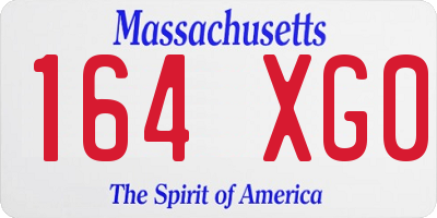 MA license plate 164XG0