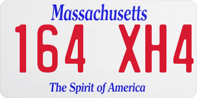 MA license plate 164XH4