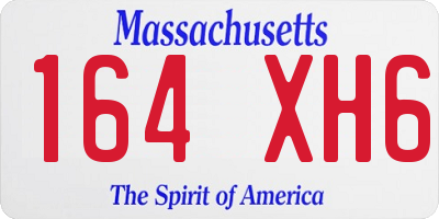 MA license plate 164XH6