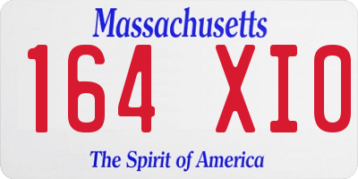 MA license plate 164XI0