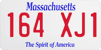 MA license plate 164XJ1