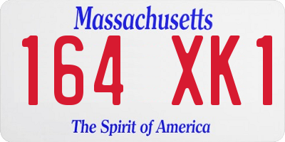 MA license plate 164XK1