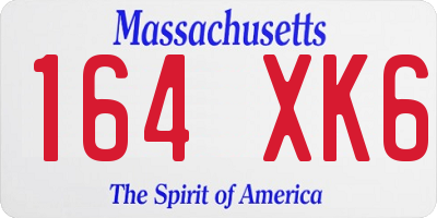 MA license plate 164XK6