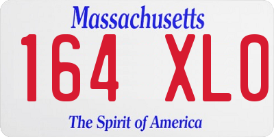 MA license plate 164XL0