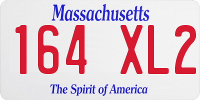 MA license plate 164XL2