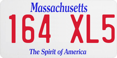 MA license plate 164XL5
