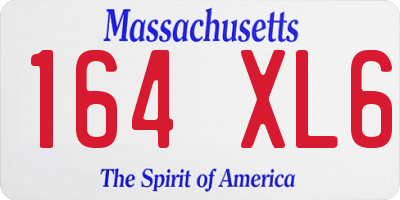 MA license plate 164XL6