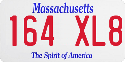 MA license plate 164XL8