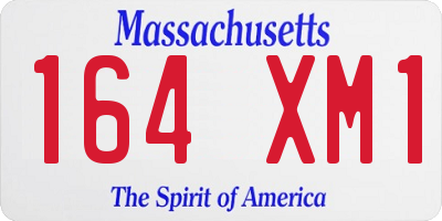 MA license plate 164XM1