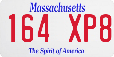 MA license plate 164XP8