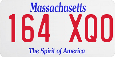 MA license plate 164XQ0