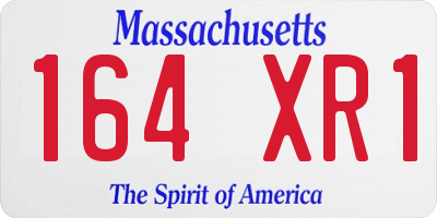 MA license plate 164XR1