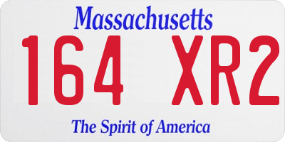 MA license plate 164XR2
