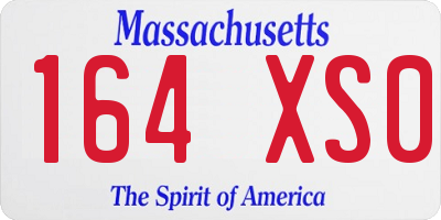 MA license plate 164XS0