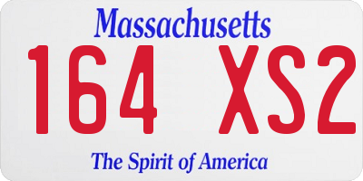 MA license plate 164XS2
