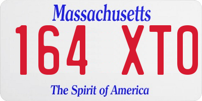 MA license plate 164XT0