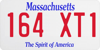 MA license plate 164XT1