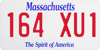 MA license plate 164XU1