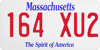 MA license plate 164XU2