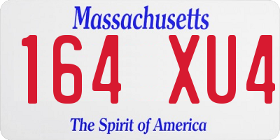 MA license plate 164XU4