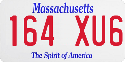 MA license plate 164XU6