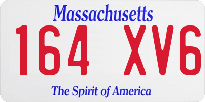 MA license plate 164XV6