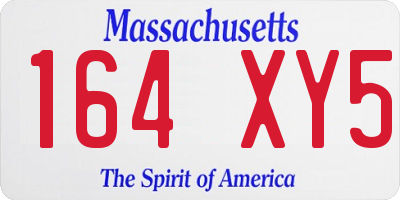 MA license plate 164XY5