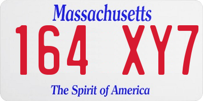 MA license plate 164XY7